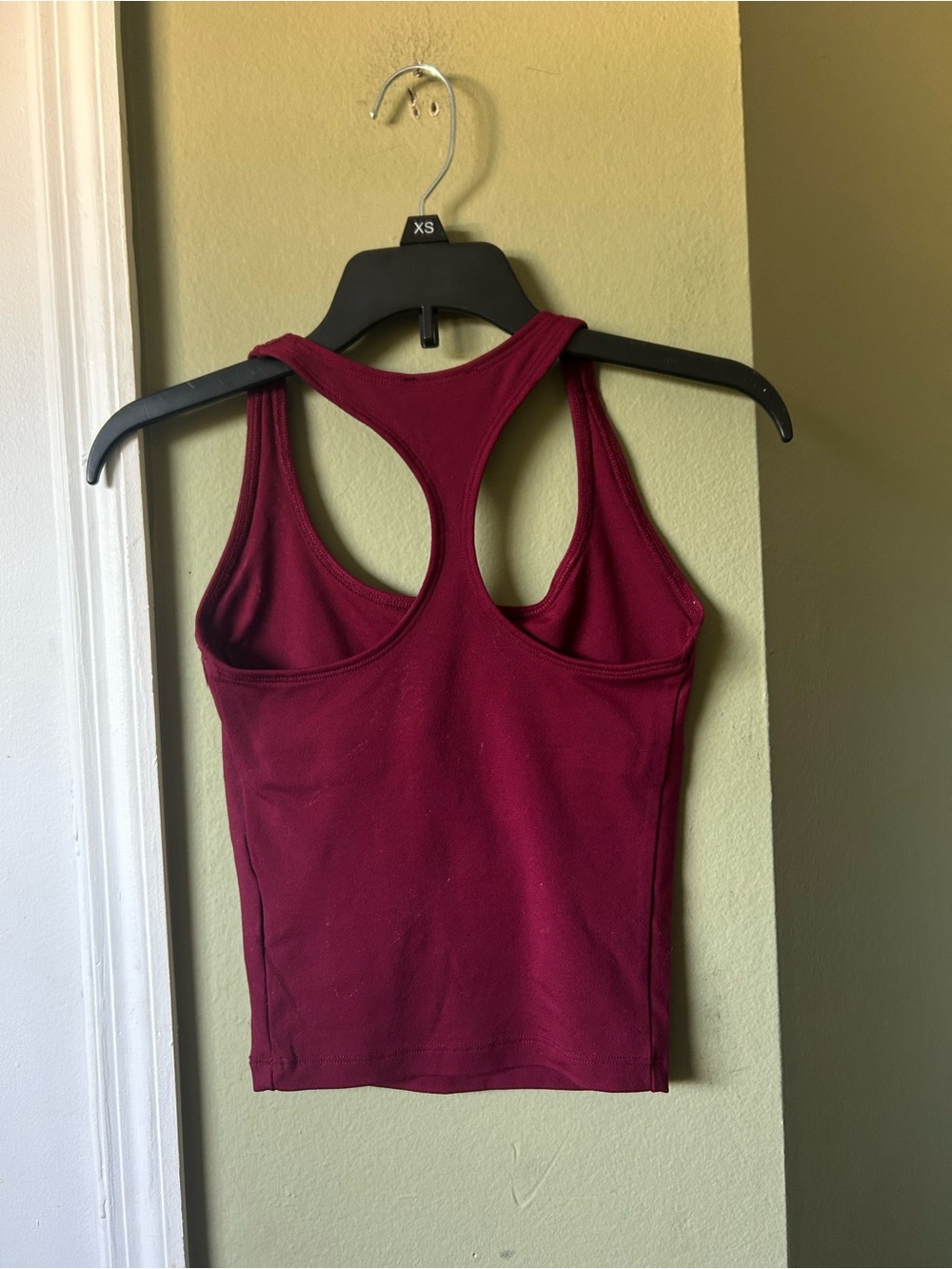 bebe Sport Wine Rhinestone Racerback Tank - Picture 3 of 5